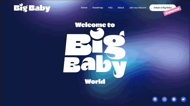 Big Baby NFT collection website